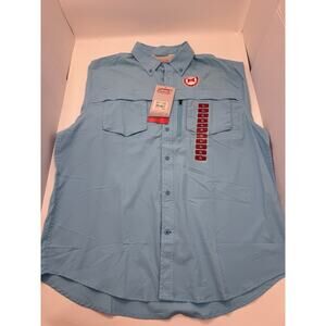 NWT Coleman Men's XL Outdoor Stretch Short Sleeve Shirt Malibu Blue